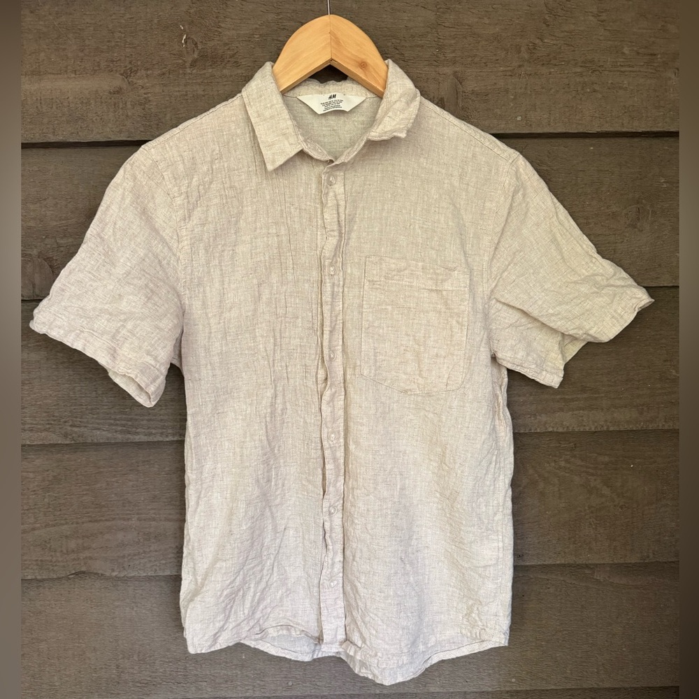 Boys H&M linen blend shirt - see description